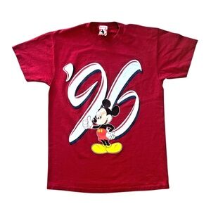 Vintage '96 Disneyland Mickey Mouse Graphic T Shirt Made In USA Single Stitch S